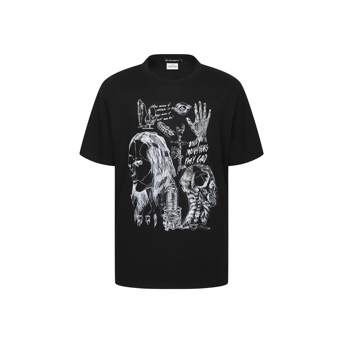 써저리 x 프랑켄슈타인 아나토미 티셔츠 블랙(Surgery x Frankenstein Anatomy T-Shirt Black)