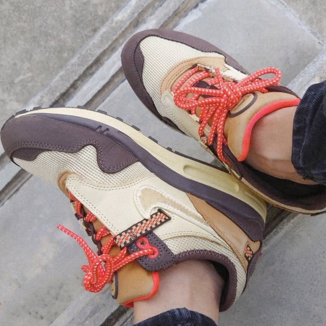 Nike x Travis Scott Air Max 1 Cact.us Brown 착용 스타일