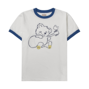 Kapital 20 Tenjiku Ringer T-Shirt Little Bear & Harmony Pt Blue