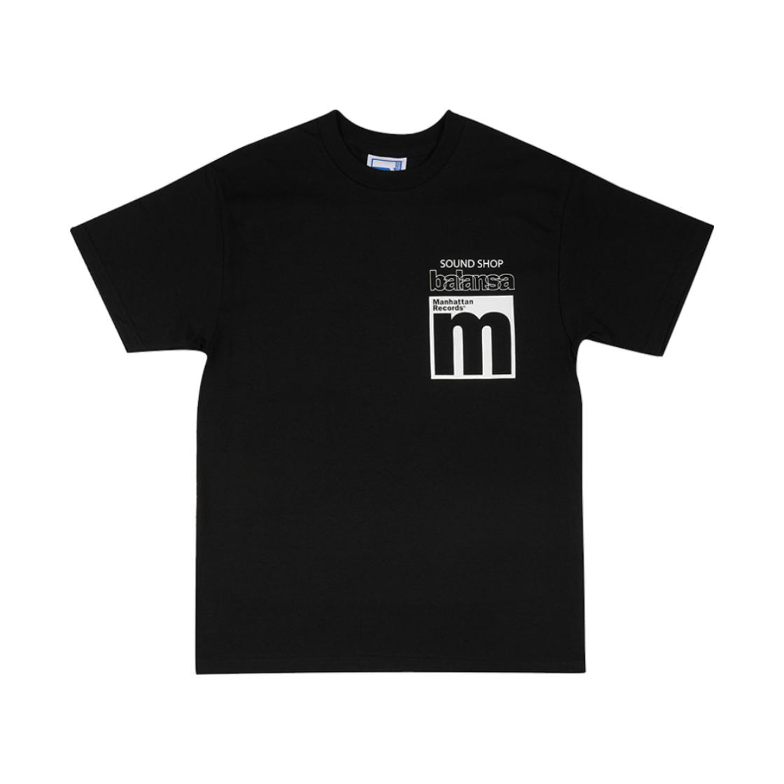 맨하탄 레코즈 x 발란사 바이닐 백 티셔츠 - 블랙