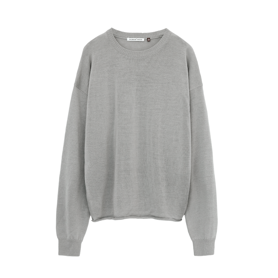 HM5LKN9014A6 Polyteru Human Index Human Loosed Knit 002 Light Gray