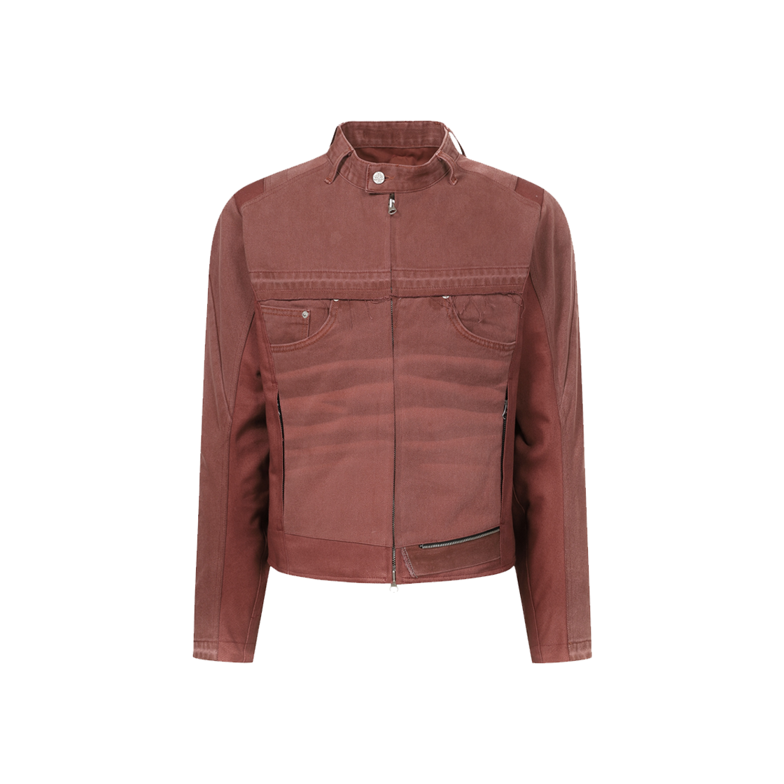 써저리 x 프랑켄슈타인 크리처 데님 바이커 자켓 레드(Surgery x Frankenstein Creature Denim Biker Jacket Red)