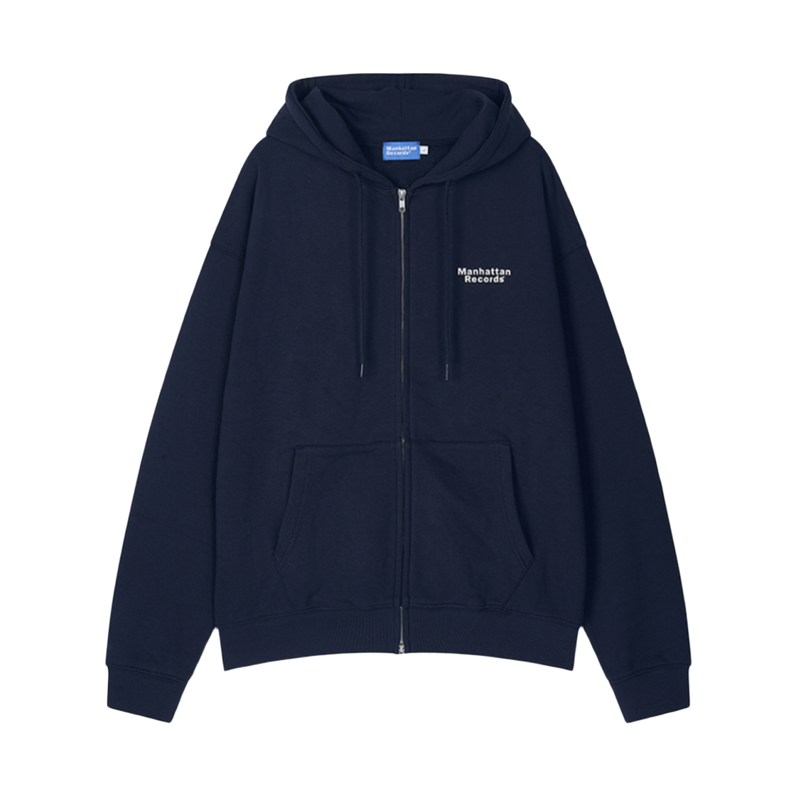 맨하탄 레코즈 클래식 집업 후디 - 네이비