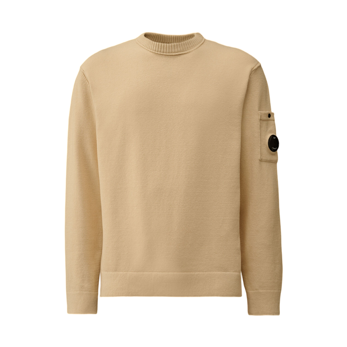 C.P. 컴퍼니 소프트 코튼 스트레치 크루넥 스웨터 피스타치오 쉘 베이지 - 25FW