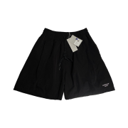 Undermycar Mu.39 Anti Fxxking Logo Play One Tuck Nylon Shorts Black