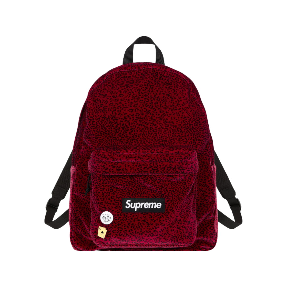 - Supreme Velvet Backpack Red Leopard - 25FW