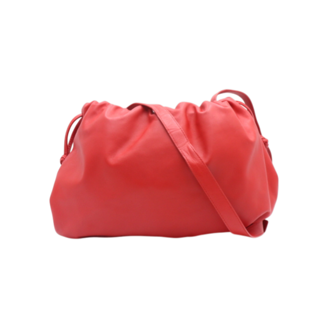 ITGU7JRVGPD2 Bottega Veneta 651812 Red Napa Medium Bulb Shoulder Bag
