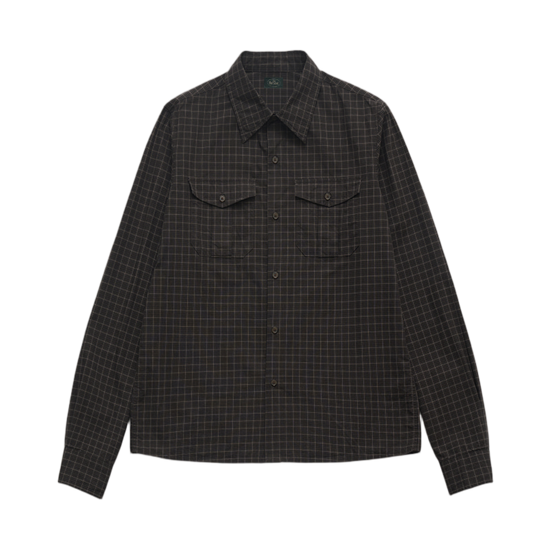 (W) 더 바넷 타우니 체크 포켓 셔츠 블랙((W) The Barnnet Townie Check Pocket Shirt Black)