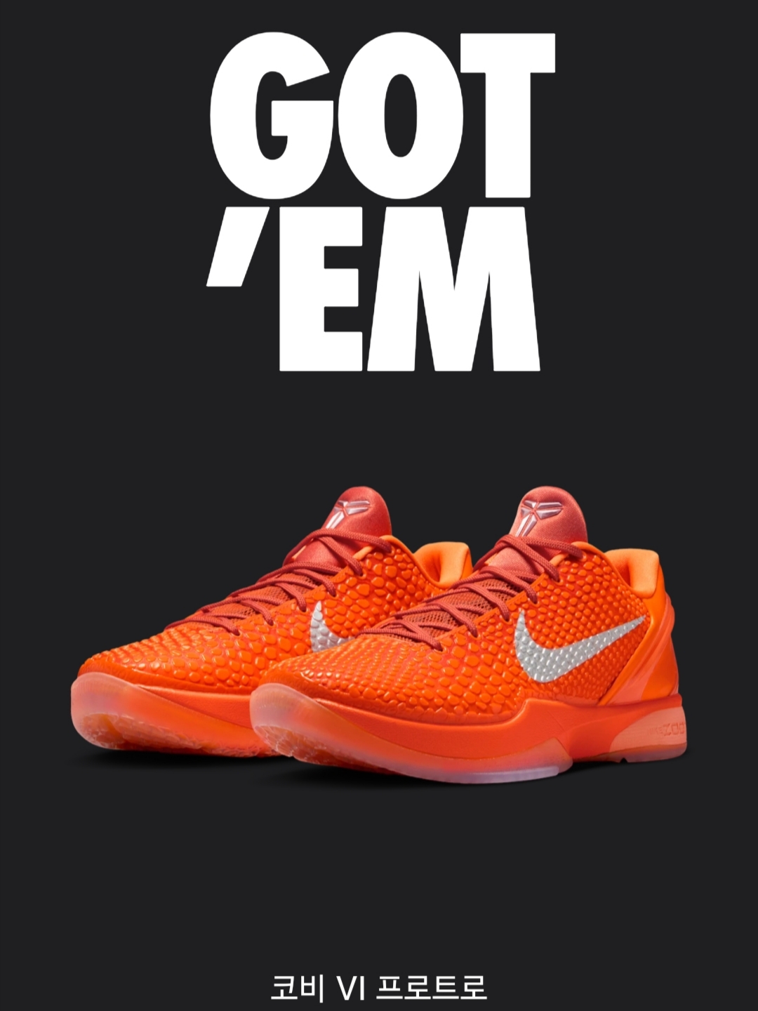 Nike Kobe 6 Protro Total Orange 착용 스타일