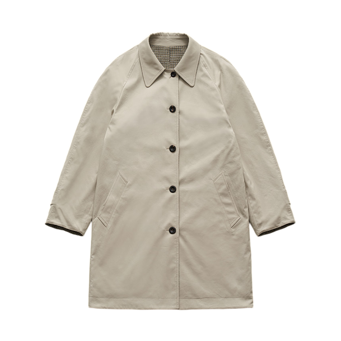 (W) 더 바넷 바스티드 리버시블 트렌치 코트 베이지((W) The Barnnet Bastide Reversible Trench Coat Beige)
