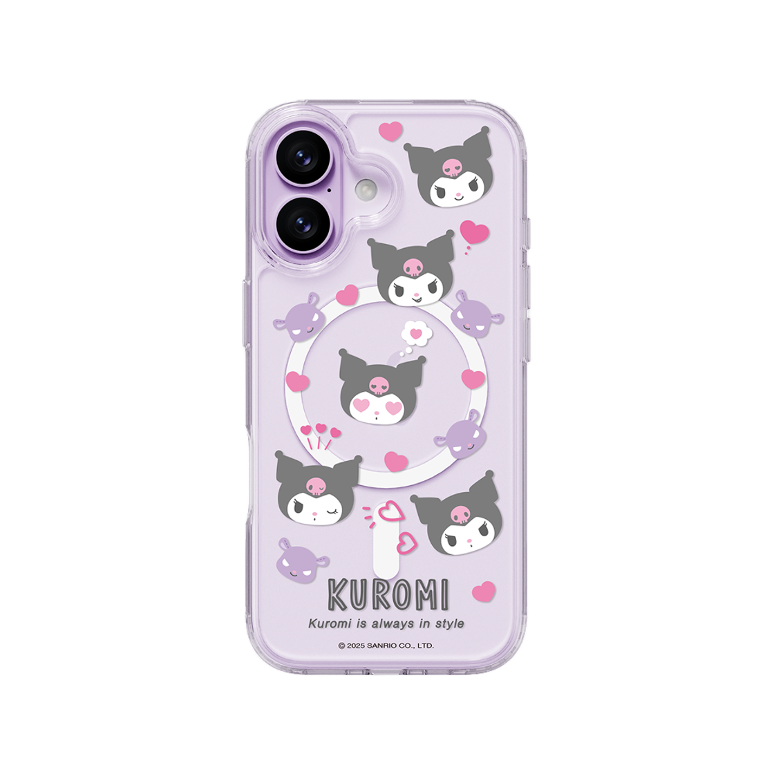 에스엘비에스 쿠로미 러브 패턴 맥세이프 케이스 for iPhone 17 Series(SLBS KUROMI Love Pattern Magnet Case for iPhone 17 Series) - 2