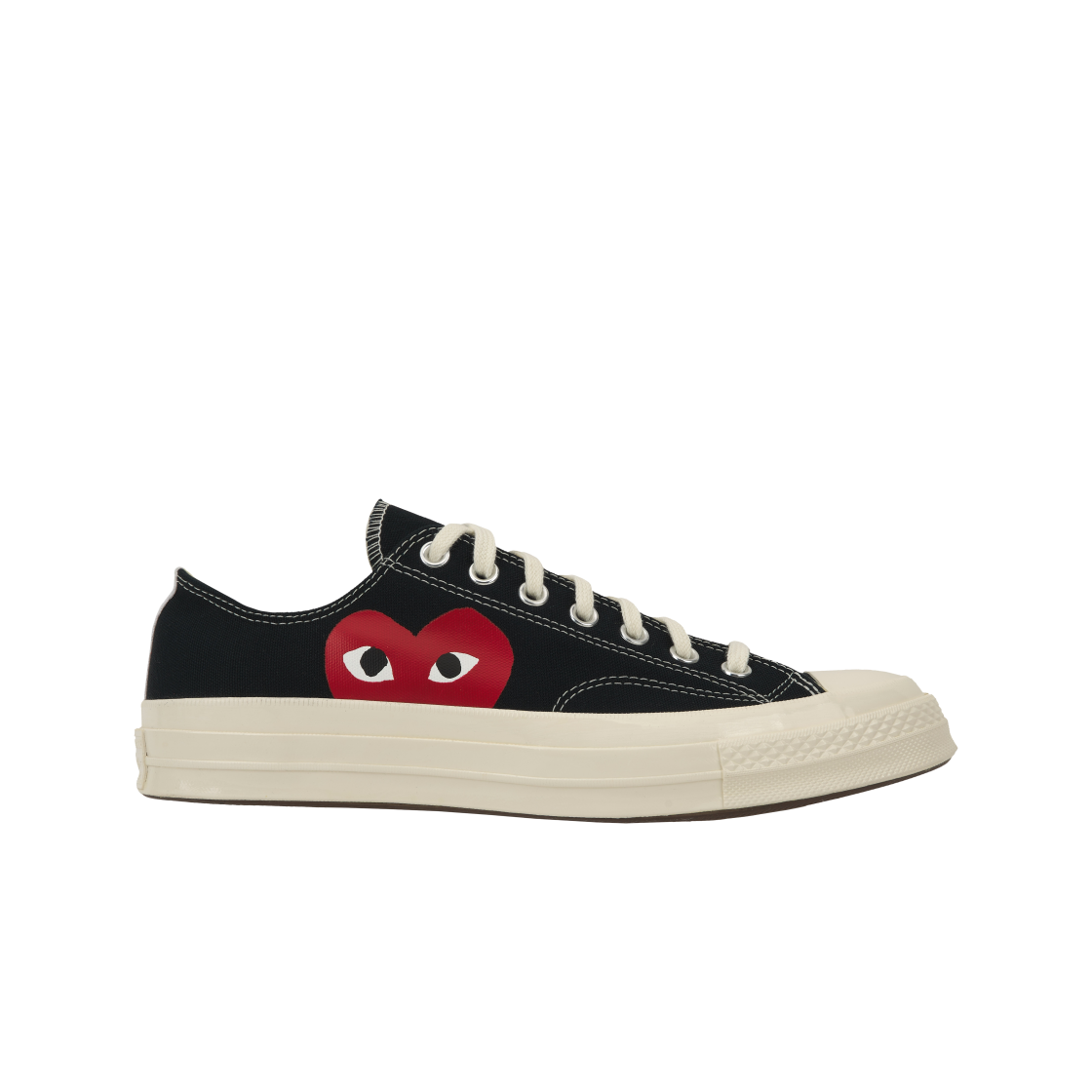컨버스 x 플레이 꼼데가르송 척 70 로우 블랙(Converse x Play Comme des Garcons Chuck 70 Ox Black)