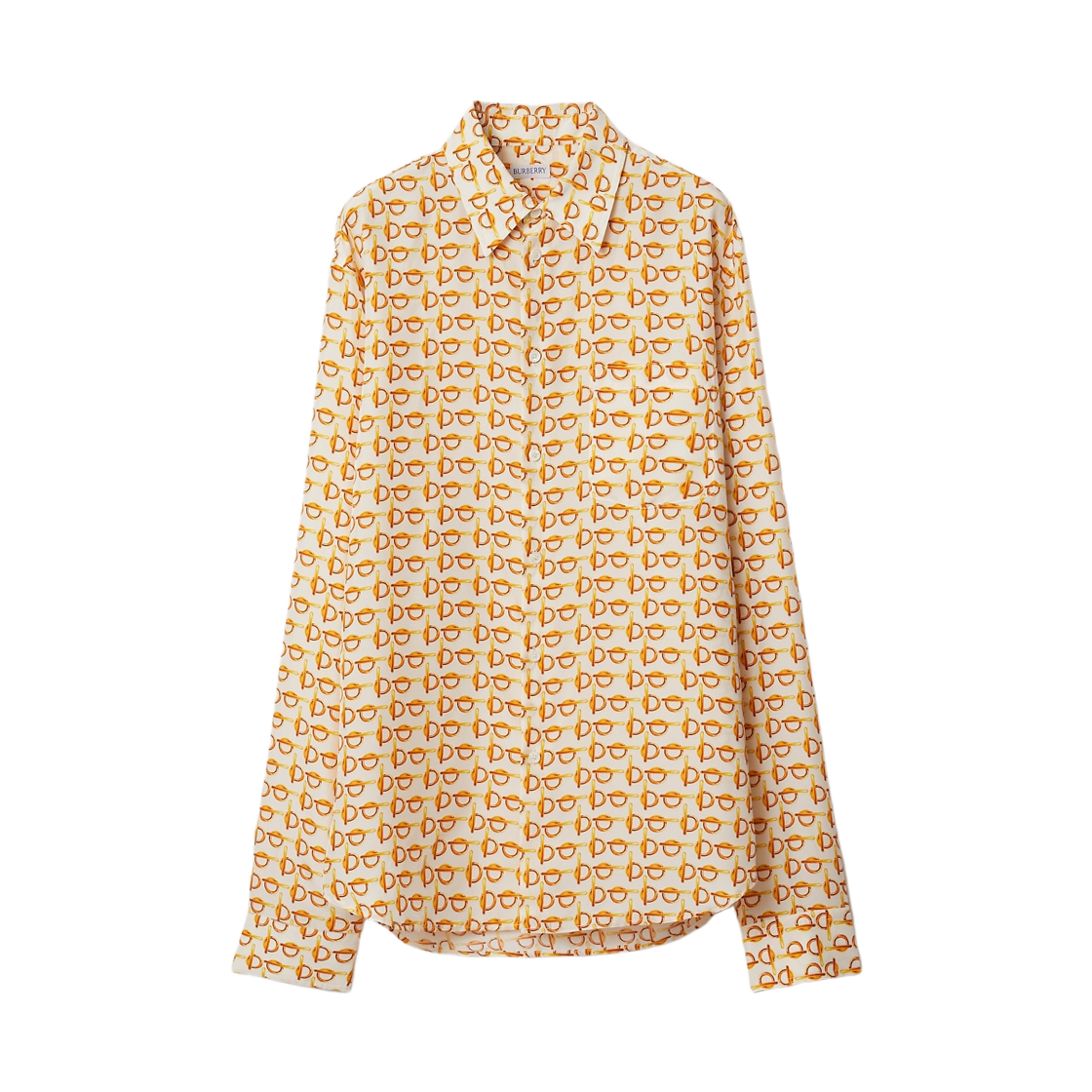 8090731 (W) Burberry B Silk Shirt Golden