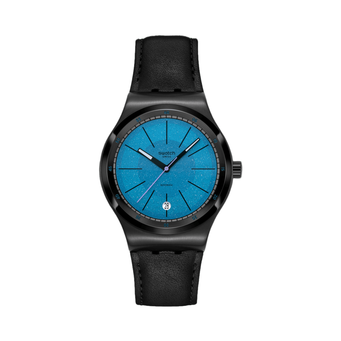 스와치 블랙클로크 메커니즘 42mm  블랙 블루(Swatch Blackcloak Mechanism 42mm Black Blue) - 1