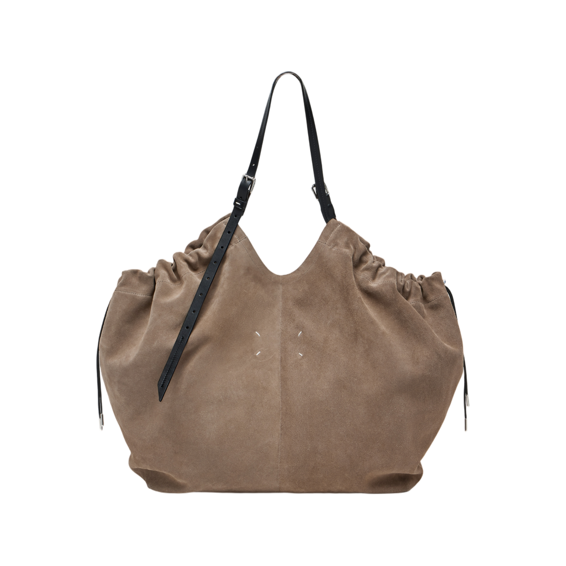 SB2WC0007P8572HB072 Maison Margiela Drawstring Bag Vison Black