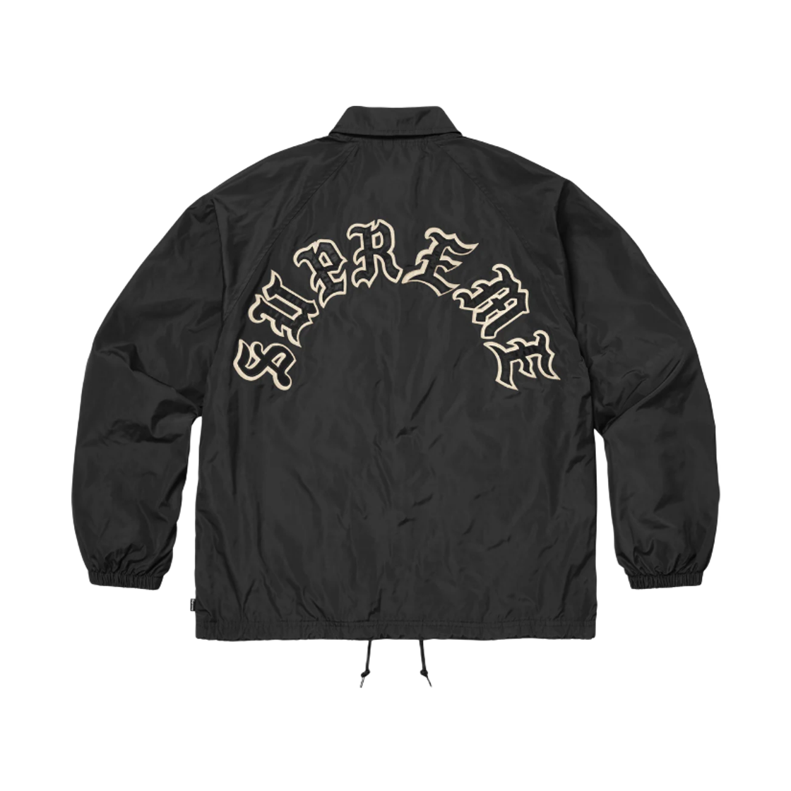슈프림 올드 잉글리시 아크 코치 자켓 블랙 - 25FW(Supreme Old English Arc Coaches Jacket Black - 25FW)