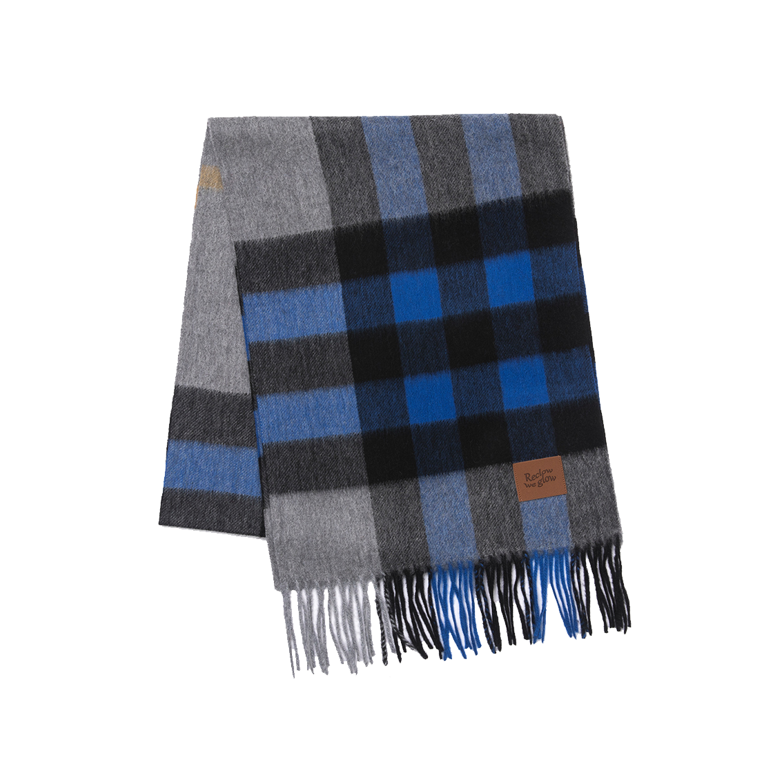 CASHMERE 100% MUFFLER DEEP BLUE RECLOW Cashmere 100% muffler Deep Blue