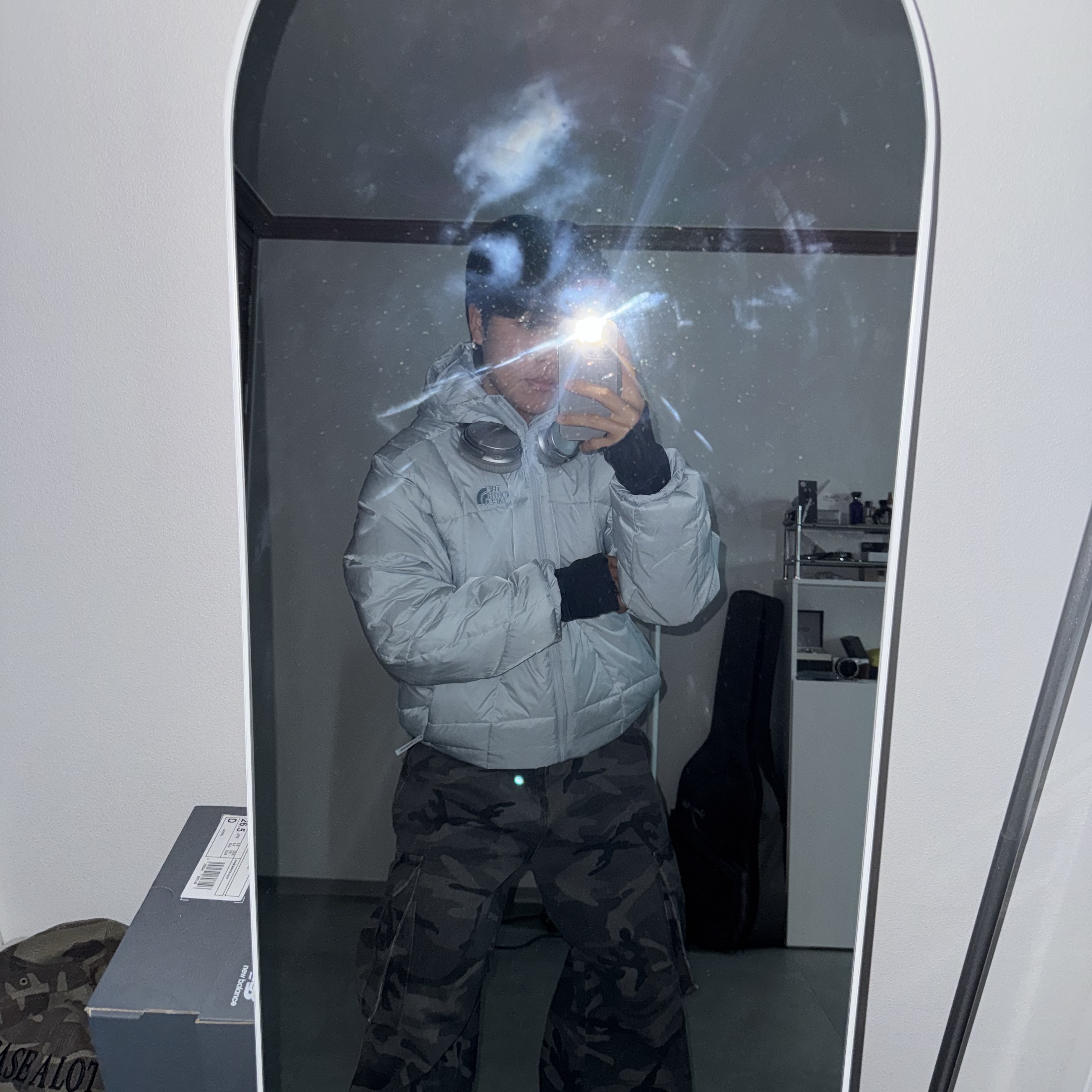 The North Face Wave LT On Jacket Light Blue 착용 스타일 - 1