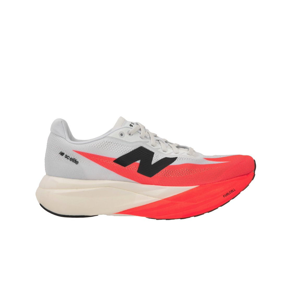 (W) 뉴발란스 퓨어셀 SC 엘리트 v5 얼젠트 레드 화이트 블랙 - D 와이드((W) New Balance FuelCell SC Elite v5 Urgent Red White Black - D Wide)