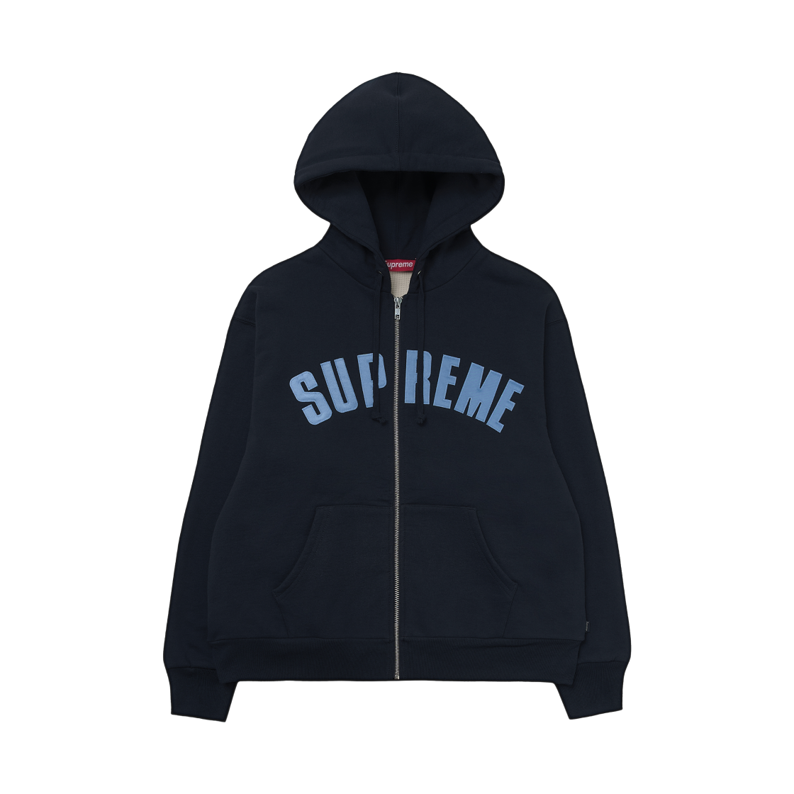 슈프림 아크 써멀 라인드 집업 후드 스웨트셔츠 네이비 - 25FW(Supreme Arc Thermal Lined Zip Up Hooded Sweatshirt Navy - 25FW)