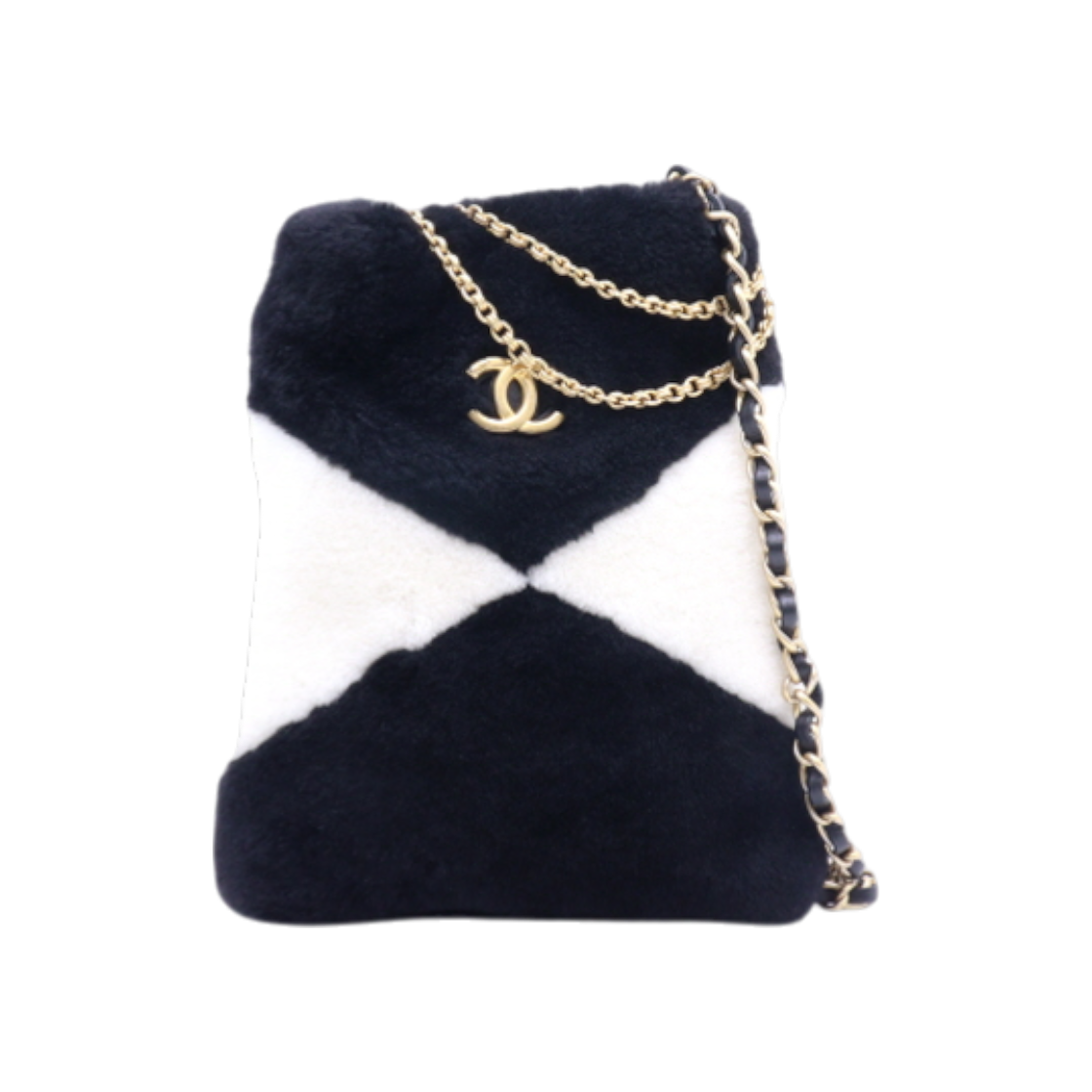 ITVOUABMHF8K Chanel Shearling Lambskin Small Shopper Chain Tote & Shoulder Bag Crossbody