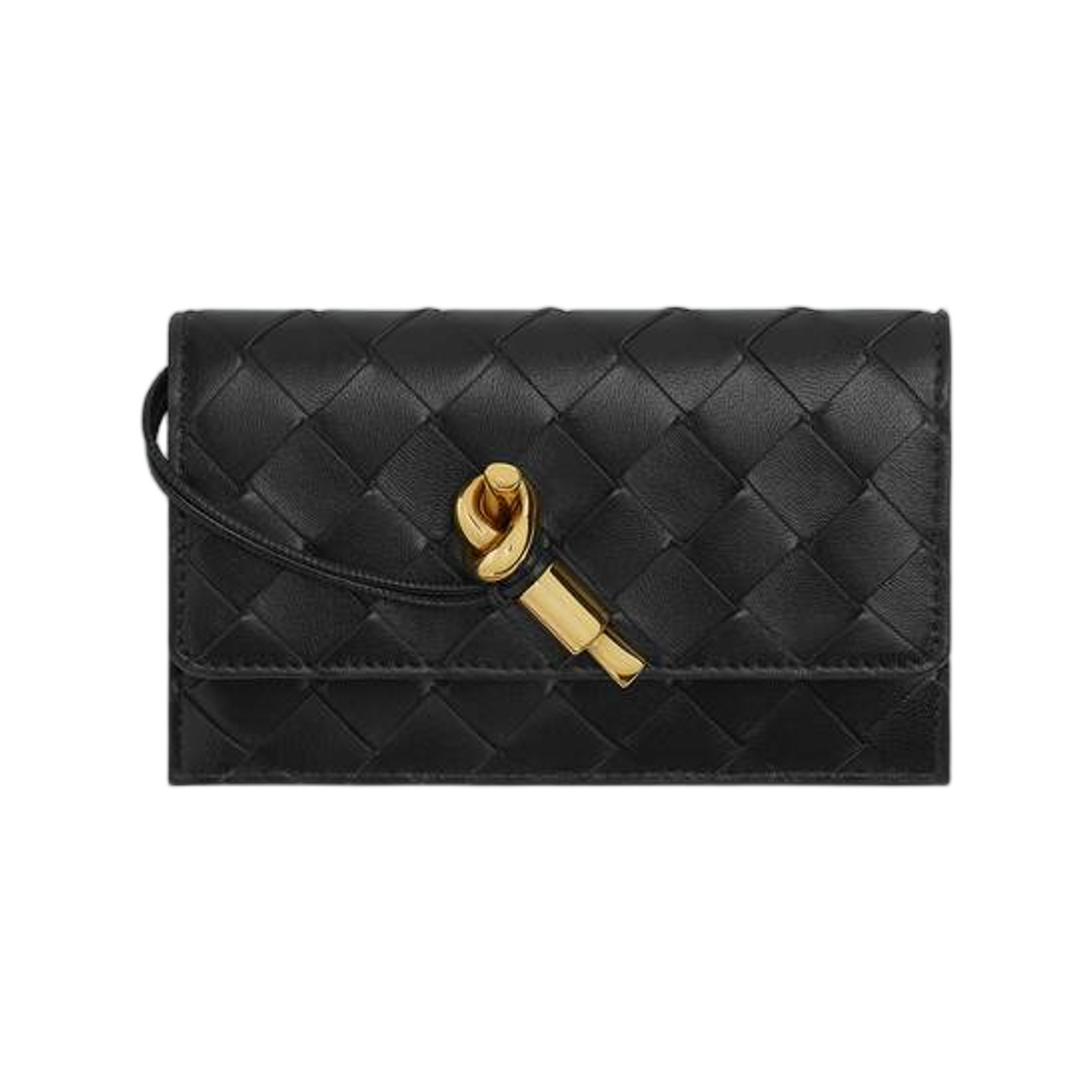 보테가 베네타 안디아모 집 카드 케이스 블랙(Bottega Veneta Andiamo Zipped Card Case Black)