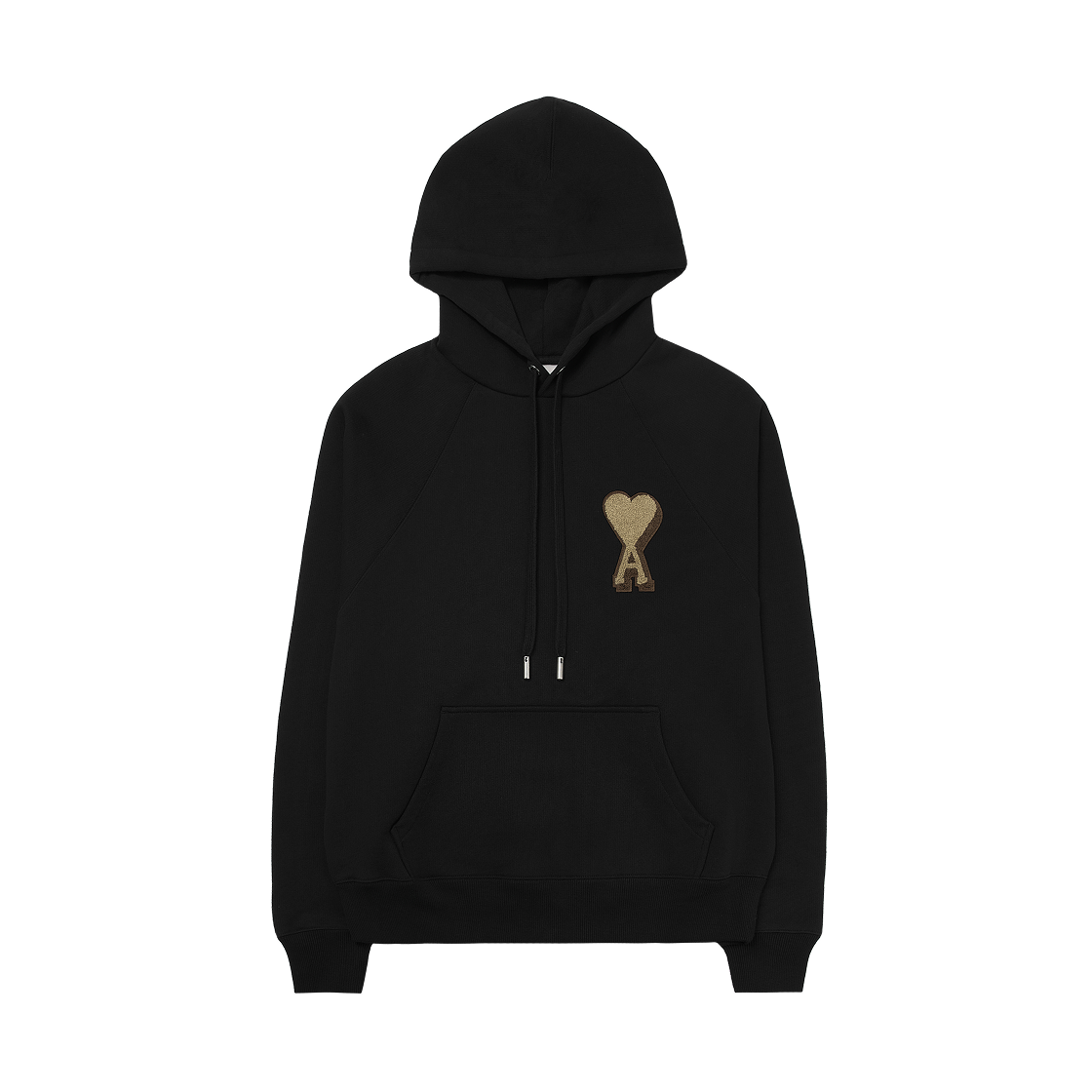 USW770-747-001 AMI de Coeur Cotton Hoodie Black
