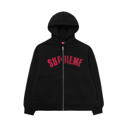 Supreme Arc Thermal Lined Zip Up Hooded Sweatshirt Black - 25FW