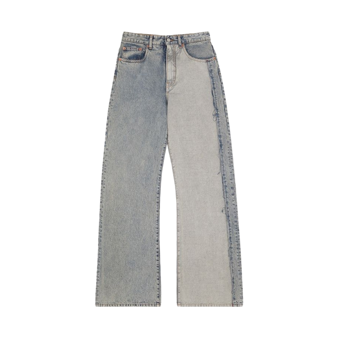 SH0LA0006S30844962 MM6 Maison Margiela Contrasting Panel Design Jeans Light Blue