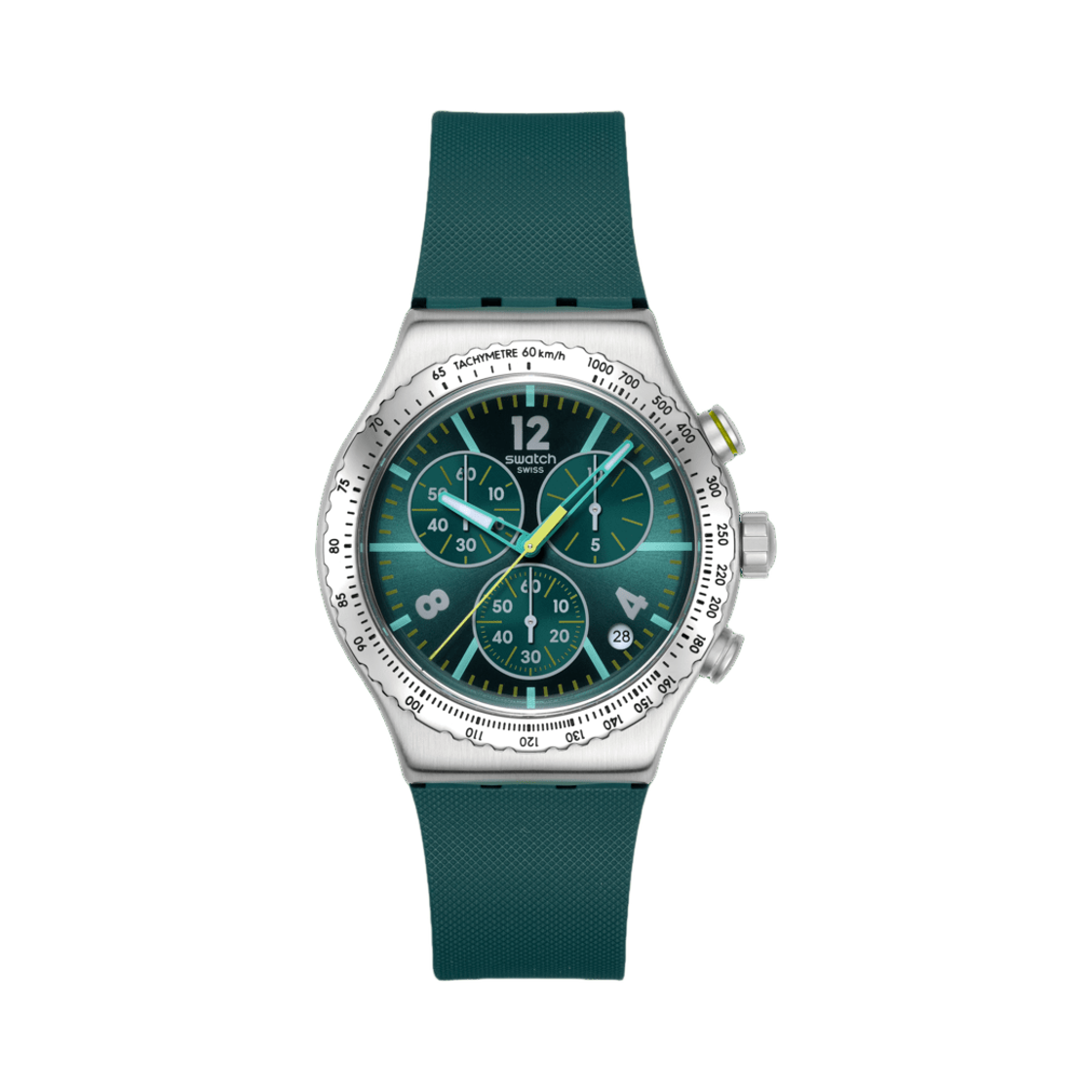 스와치 그린쉬프트 글로우 43mm 쿼츠 다크 그린(Swatch Greenshift Glow 43mm Quartz Dark Green) - 1