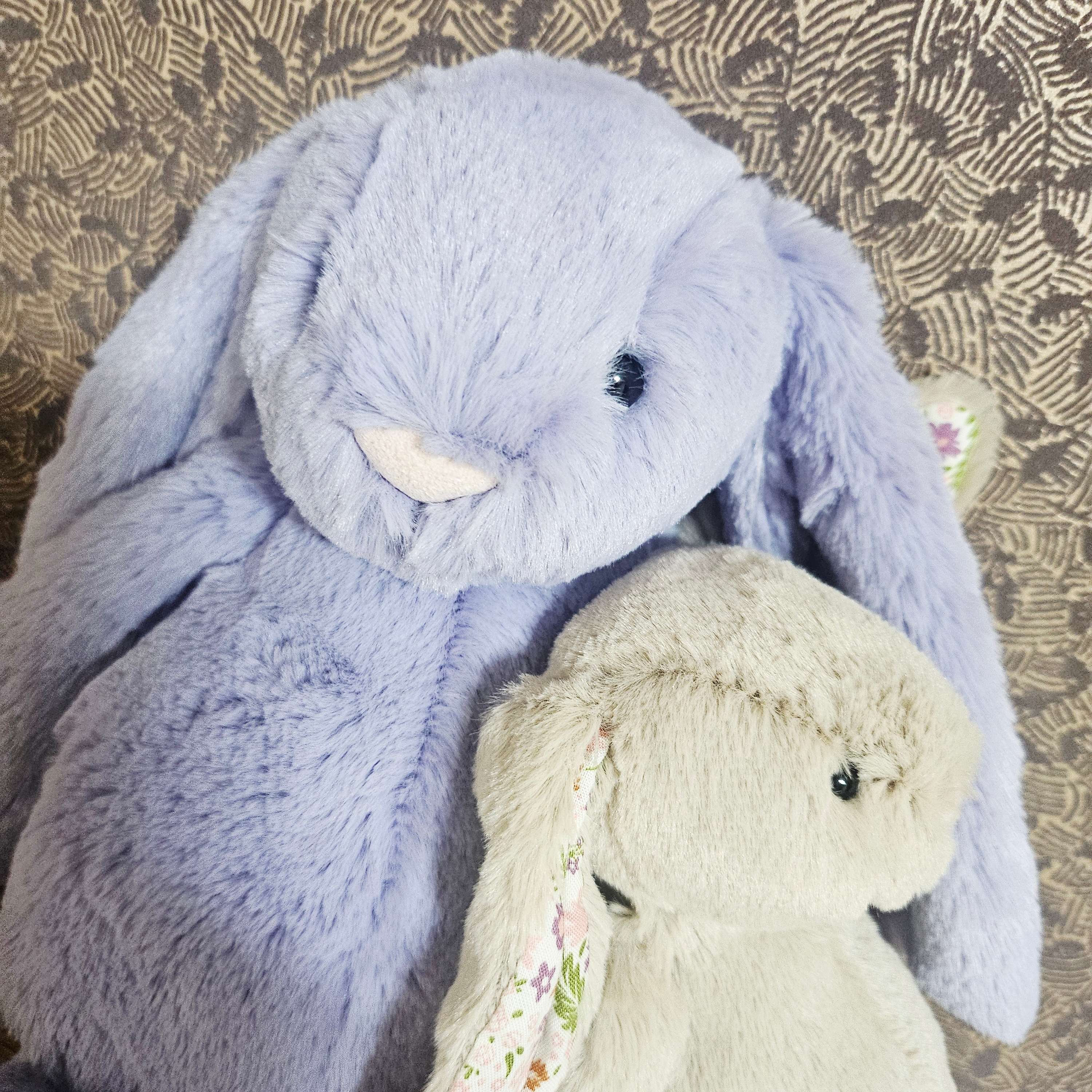 Jellycat Bashful Bunny Medium Viola 착용 스타일