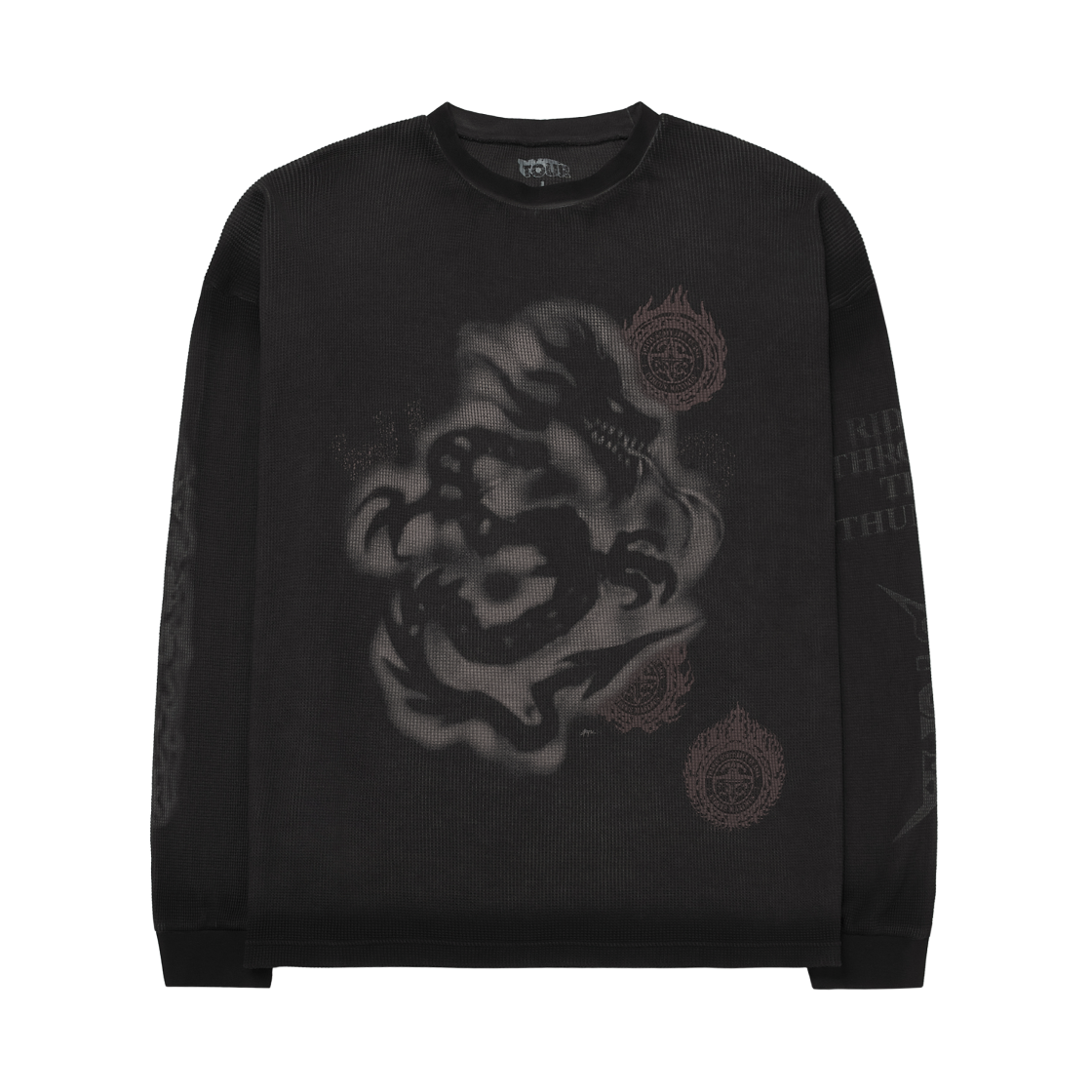 트래비스 스캇 키르쿠스 막시무스 스타디움 투어 25 써멀 롱 슬리브 티셔츠(Travis Scott Circus Maximus Stadium Tour 25 Thermal Long Sleeve T-Shirt)