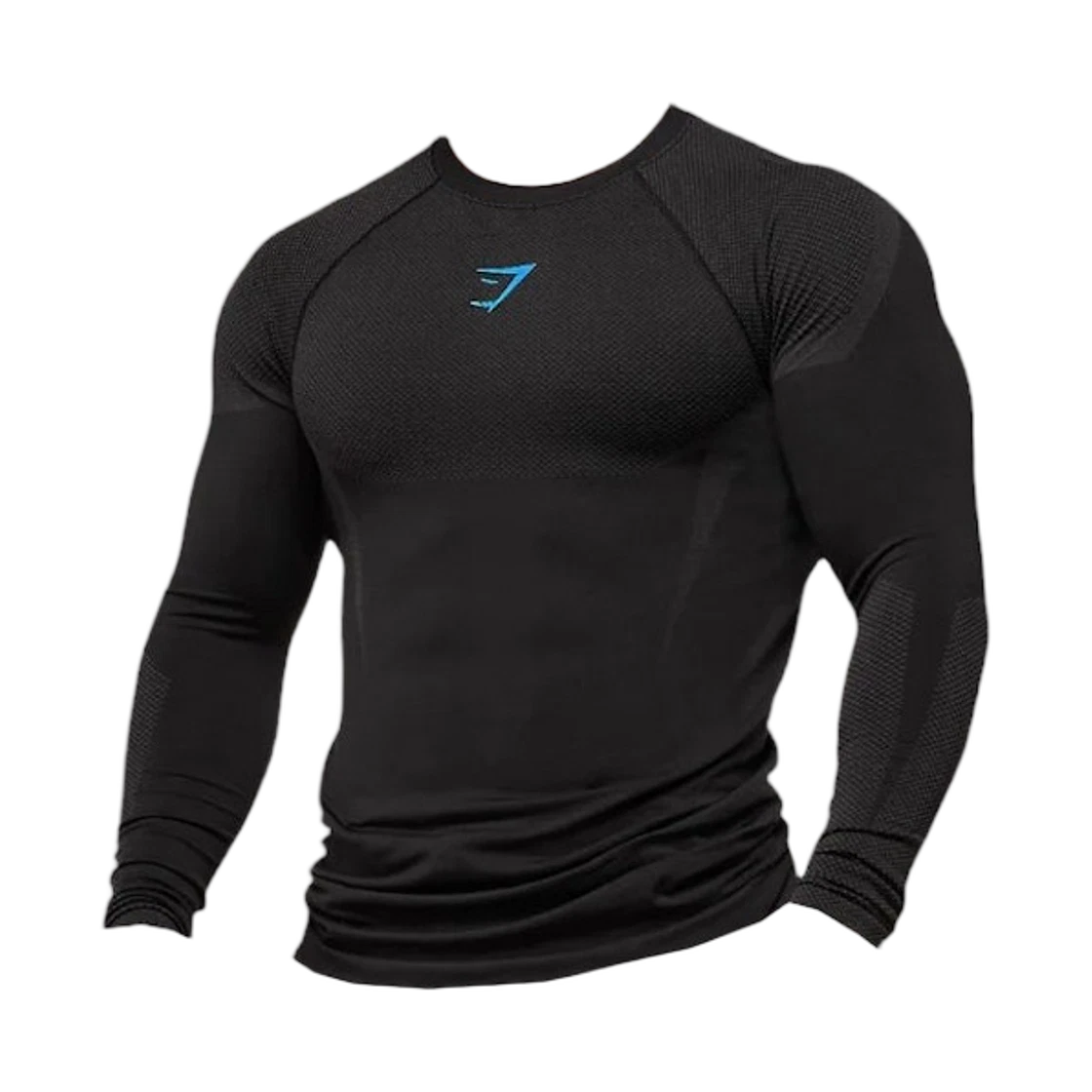 Gymshark Gymshark Onyx 5.0 Seamless Long Sleeve T-Shirt Black Onyx Grey · M