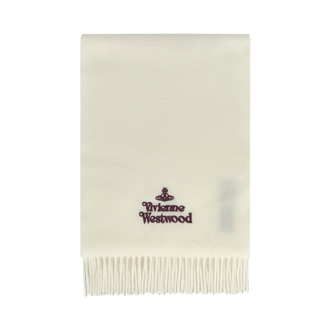 비비안 웨스트우드 자수 로고 머플러 화이트 와인(Vivienne Westwood Embroidered Logo Muffler White Wine)