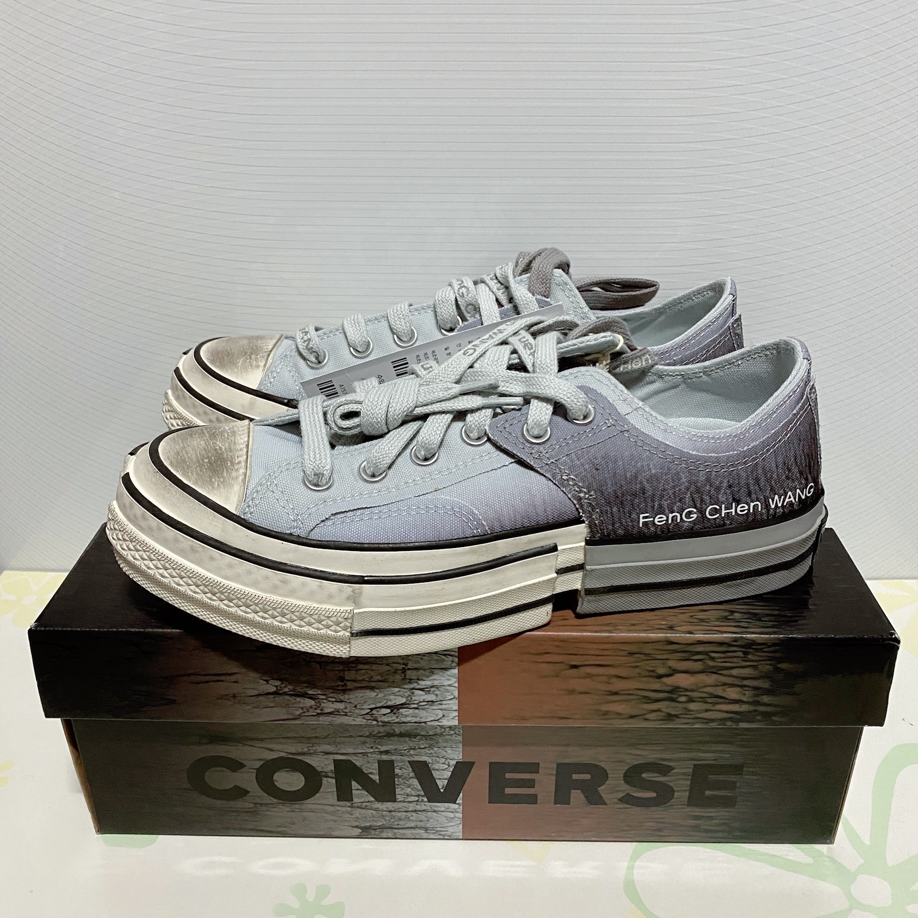 Converse x Feng Chen Wang Chuck 70 Ox 2-in-1 Grey 착용 스타일