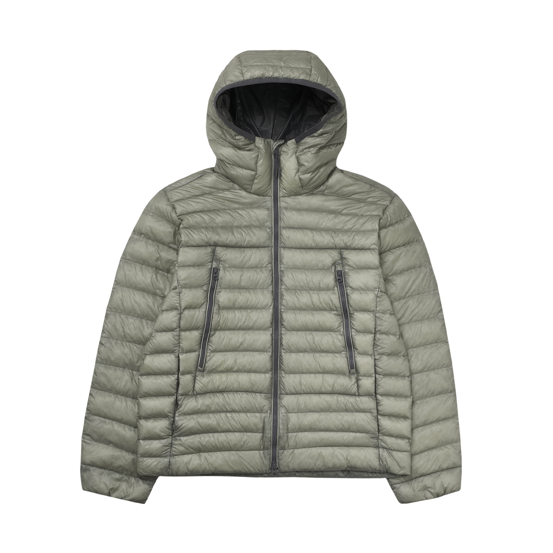 MMEDJ9A04-LG Musinsa Standard City Leisure Sheer Ripstop Hooded Light Down Jacket Light Grey