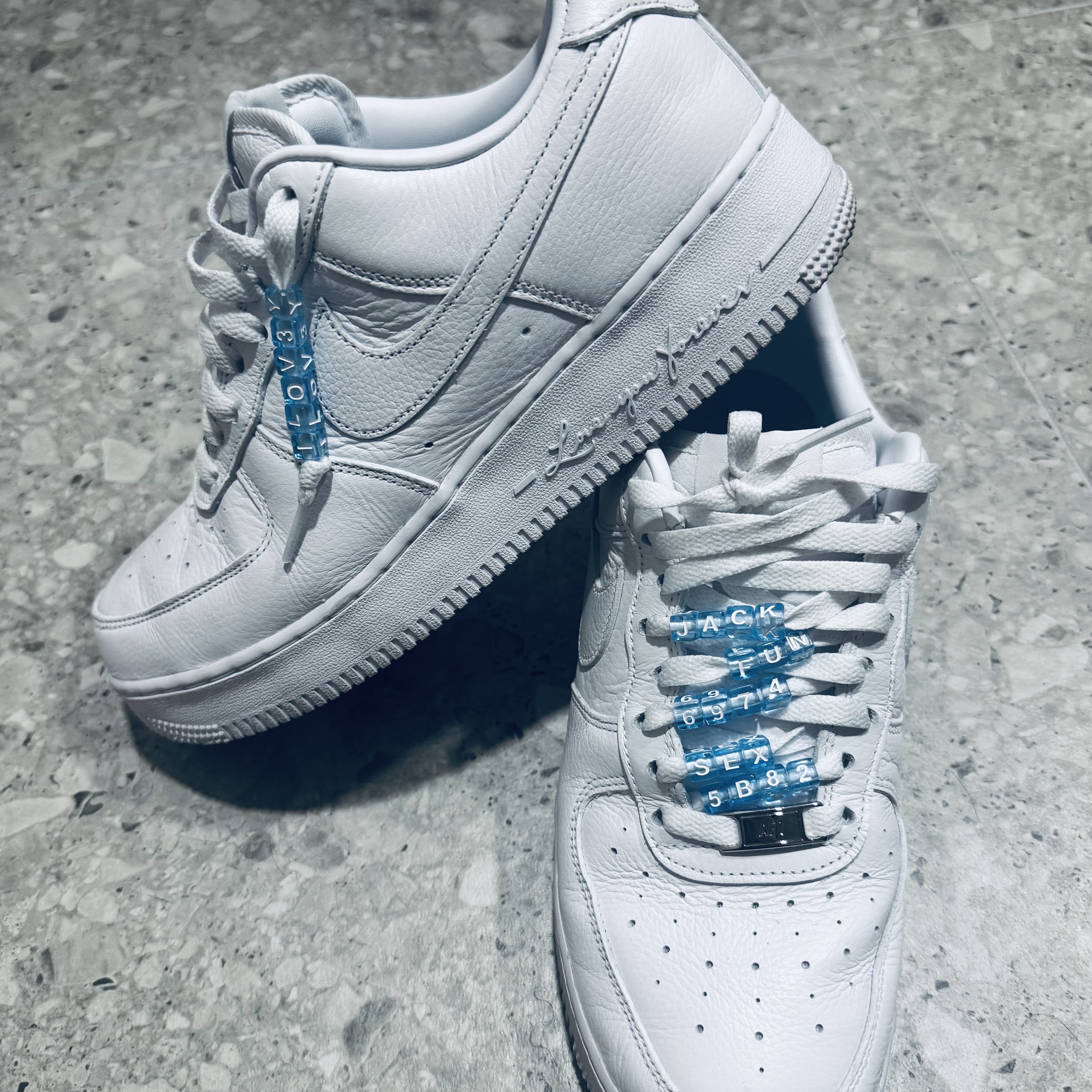 Nike x Drake Nocta Air Force 1 Low SP Certified Lover Boy White 착용 스타일