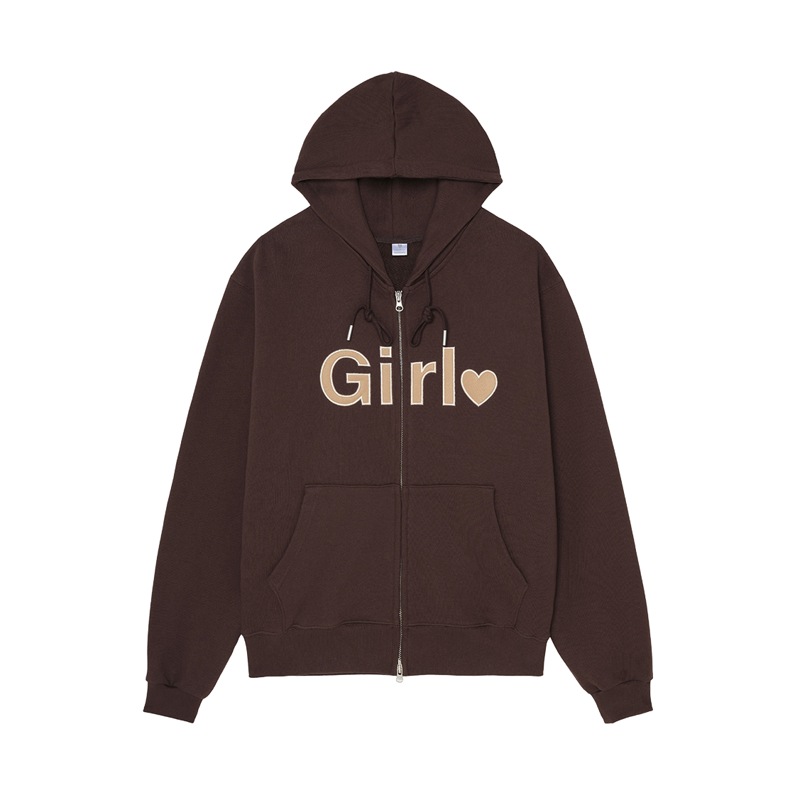 IUSC0015 Isummerly Girl zip-up hoodie Brown