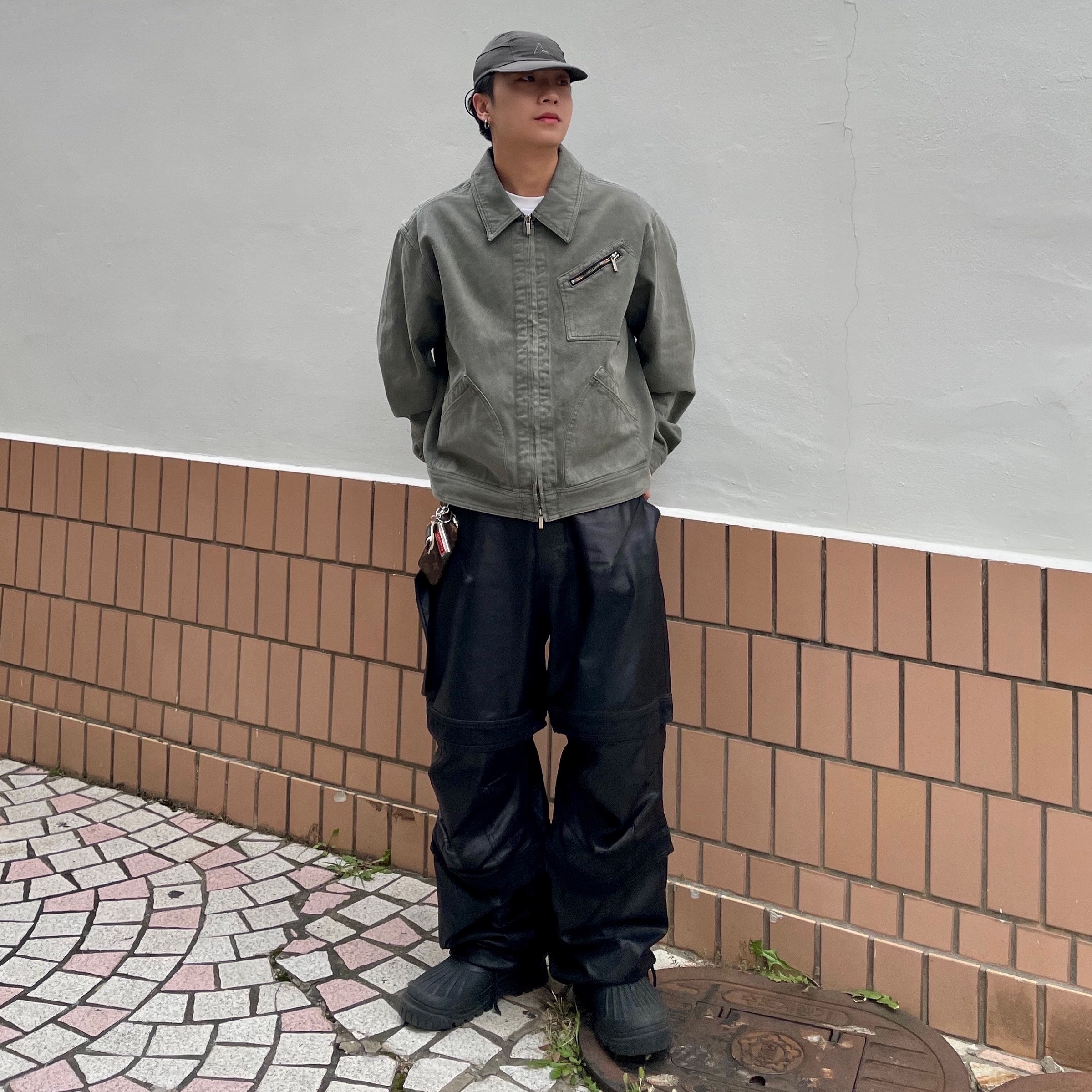 ROA Ventilation Cap Dark Grey - 25SS 착용 스타일 - 1