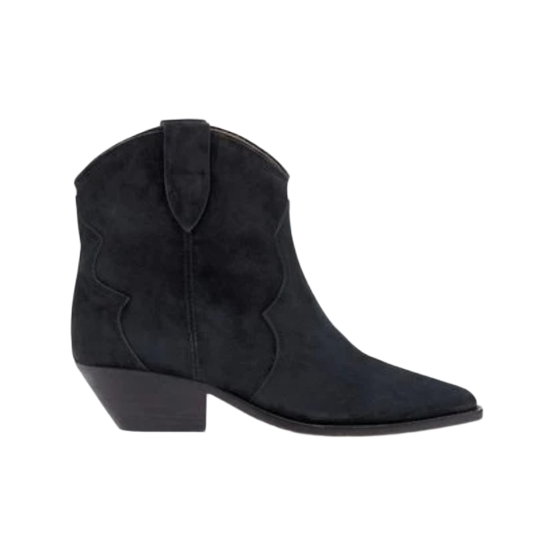 (W) 이자벨 마랑 드위나 스웨이드 카프스킨 카우보이 부츠 블랙((W) Isabel Marant Dewina Suede Calfskin Cowboy Boots Black)
