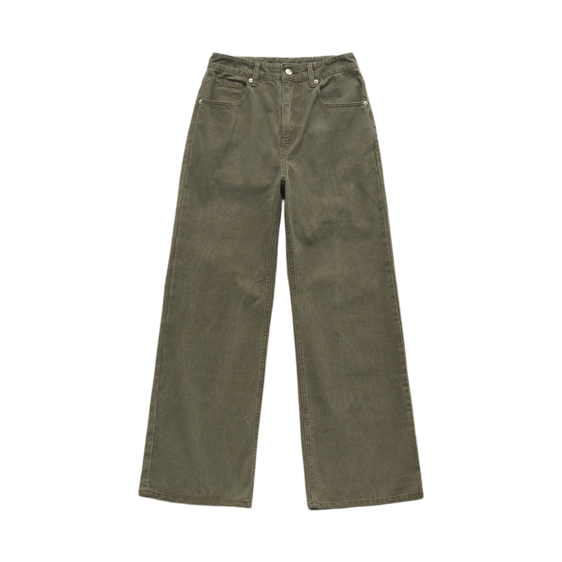 (W) 더 바넷 포지 와이드 데님 팬츠 카키((W) The Barnnet Forge Wide Denim Pants Khaki)
