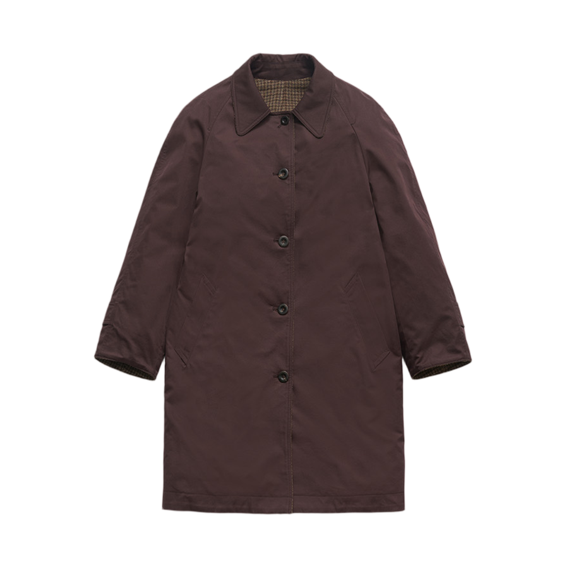 - (W) The Barnnet Bastide Reversible Trench Coat Burgundy