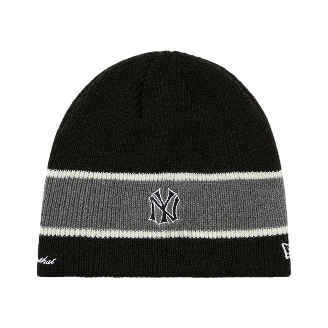 NE253KHWBE01BLK Thisisneverthat x New Era New York Yankees Stripe Beanie Black