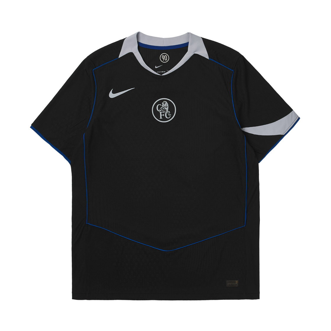 나이키 첼시 FC 2025/26 매치 어웨이 드라이핏 ADV 어센틱 저지 블랙 필드 실버 게임 로얄 (논 마킹 버전)(Nike Chelsea FC 2025/26 Stadium 3rd Dri-Fit ADV Total 90 Authentic Jersey Phantom Black Field Silver Game Royal (Non Marking Ver.))