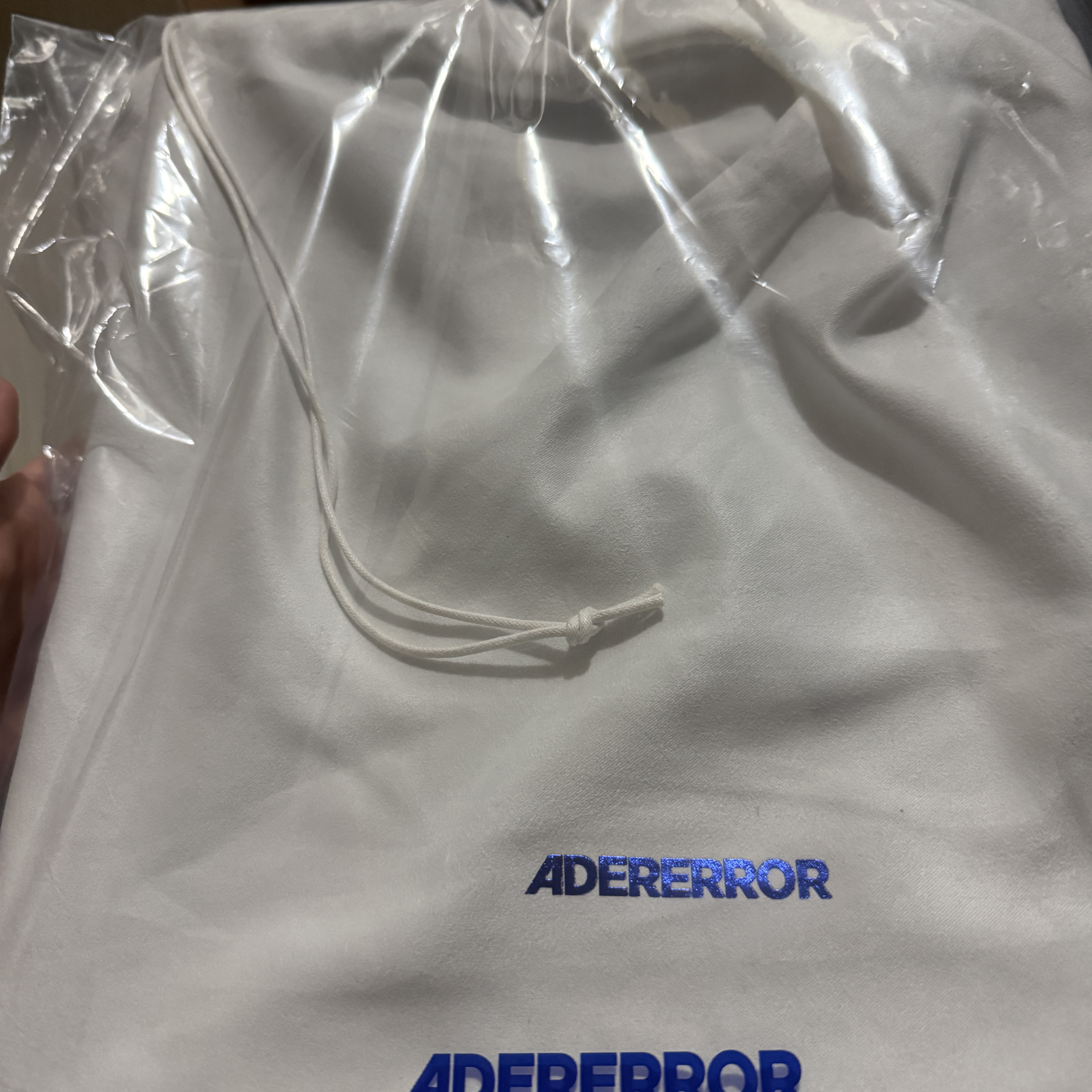 Ader Error Shopper Bag Blue 착용 스타일