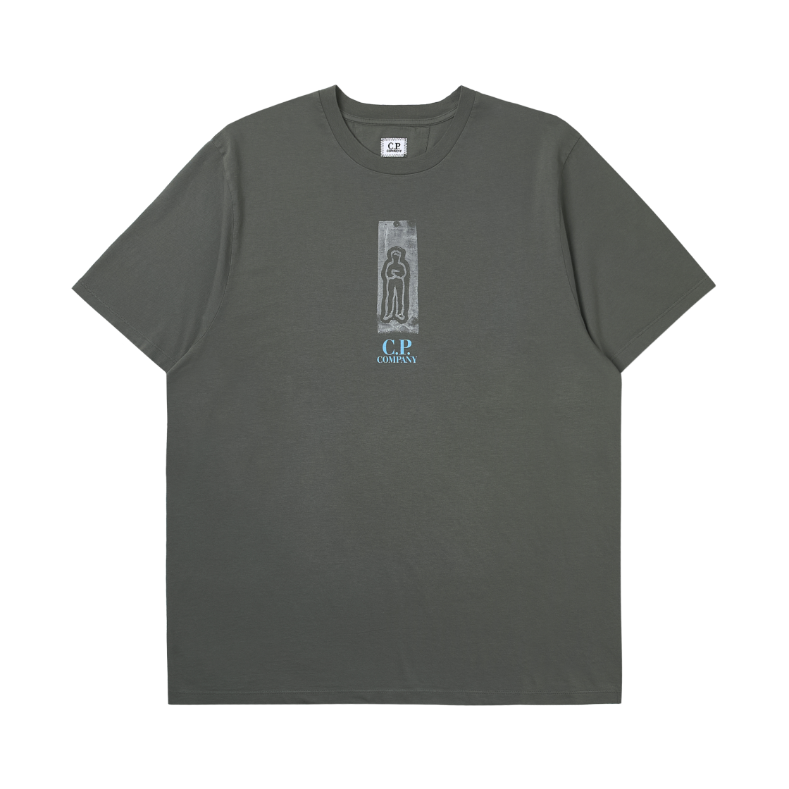 18CMTS310A005431G935 C.P. Company 24/1 Jersey Front and Back Logo T-Shirt Smoked Pearl Grey - 25SS