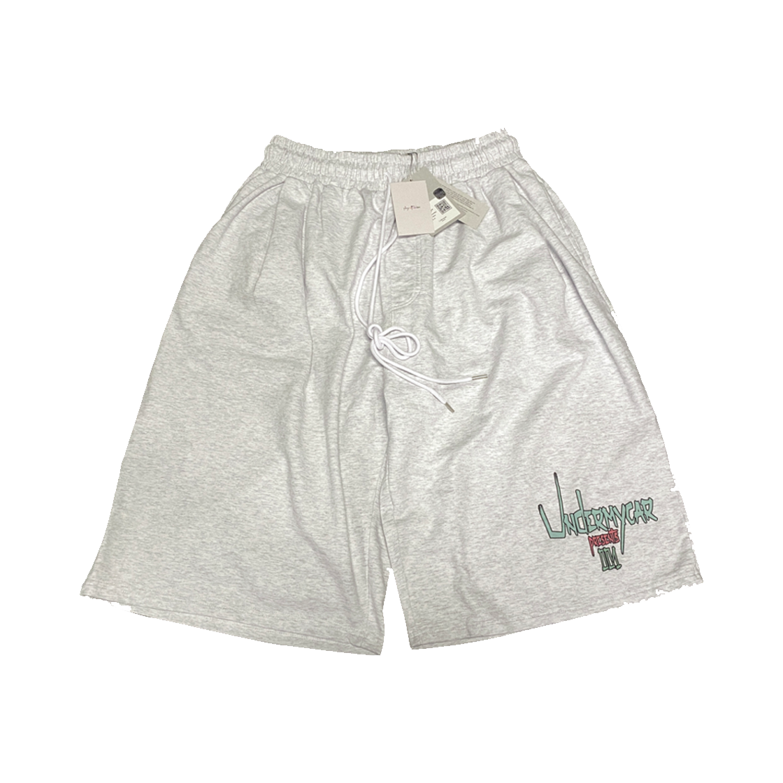 언더마이카 피오씨-001 피오씨 베이직 스웻 쇼츠 라이트멜란지 / 001(Undermycar POC-001 POC Basic Sweat Shorts Light melange / 001)