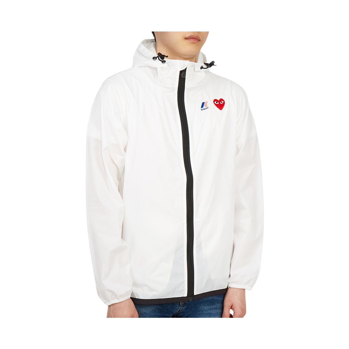 [15% 쿠폰] 플레이 꼼데가르송 x 까웨 풀 집 자켓 화이트([15% 쿠폰] Play Comme des Garcons x K-Way Full Zip Jacket White) - 5