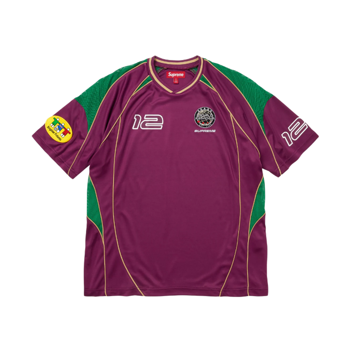 - Supreme Piping Soccer Jersey Raspberry - 25FW