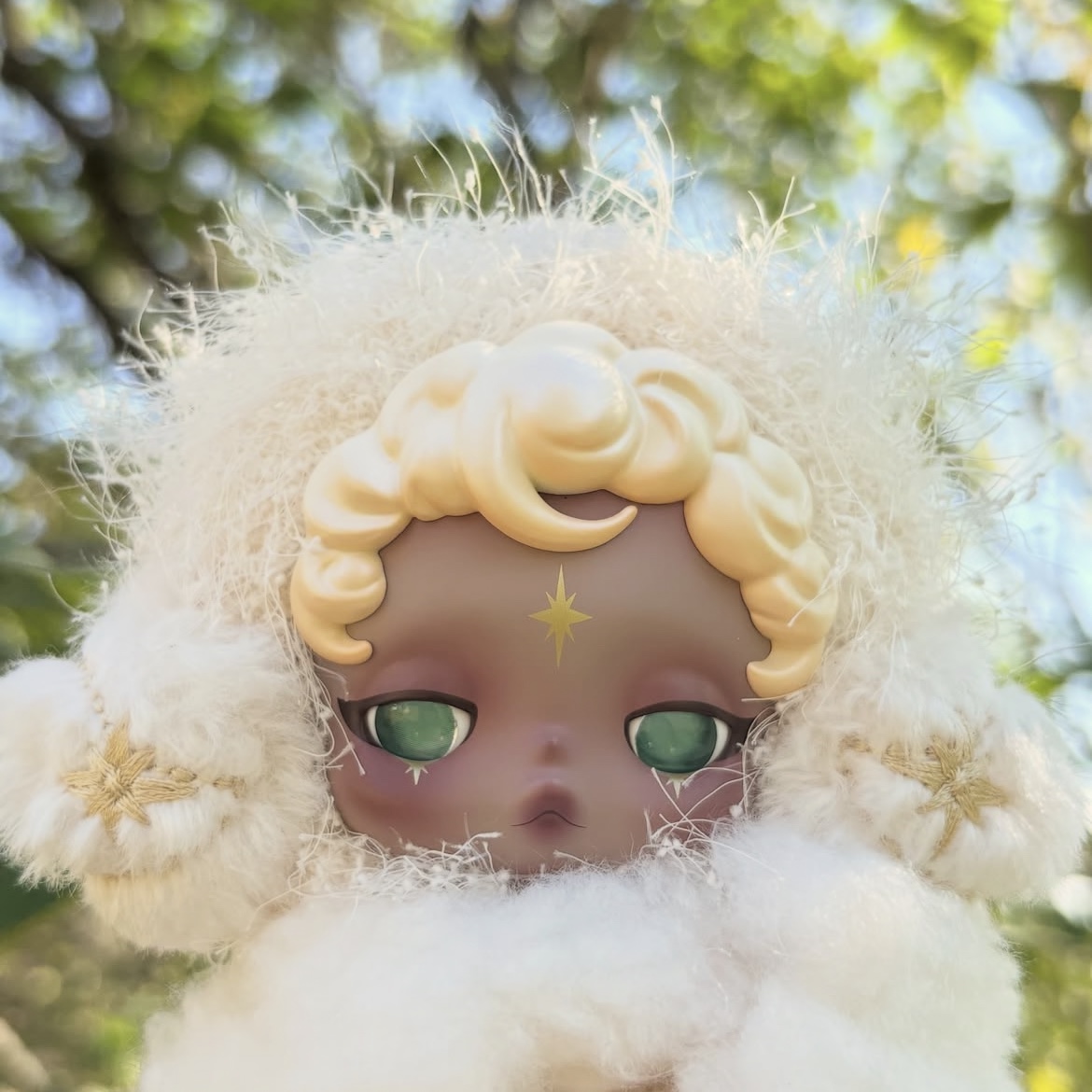 Pop Mart Skullpanda You Found Me ! Series Plush Doll Pendant Sandman (Opened Case) 착용 스타일